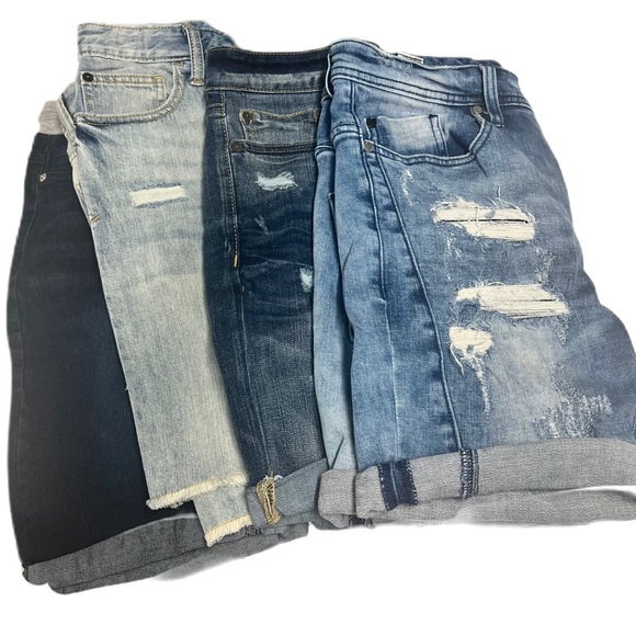 Men's Jean Shorts bundle 4 American Eagle Outfitters, Lee Cooper Slim distressed - Picture 3 of 4